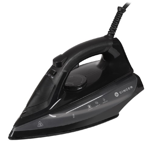 ΣΙΔΕΡΟ ΑΤΜΟΥ SINGER STI-1725 BLACK 2200W 350ml 25-70gr/min CERAMIC GLIDE & ΚΑΘΕΤΟ ΑΤΜΟ